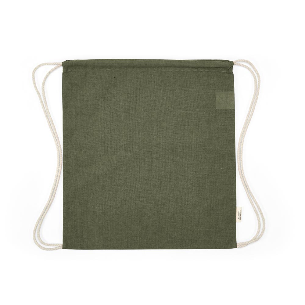 Gym bag à personnaliser coton recyclé 140g Lhotse Vert armée